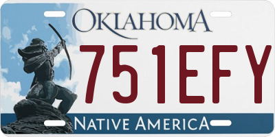 OK license plate 751EFY