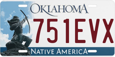 OK license plate 751EVX