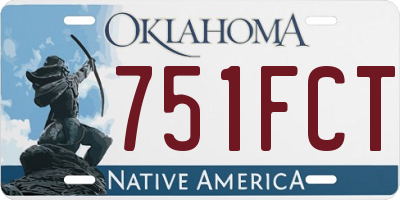 OK license plate 751FCT