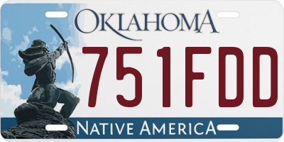 OK license plate 751FDD