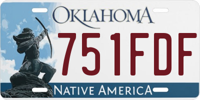 OK license plate 751FDF