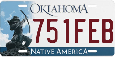 OK license plate 751FEB