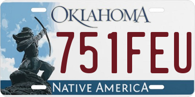 OK license plate 751FEU