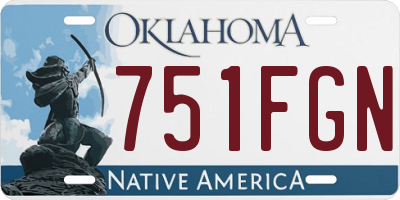 OK license plate 751FGN