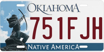 OK license plate 751FJH