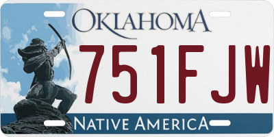 OK license plate 751FJW