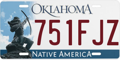 OK license plate 751FJZ