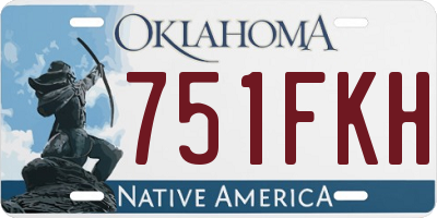 OK license plate 751FKH