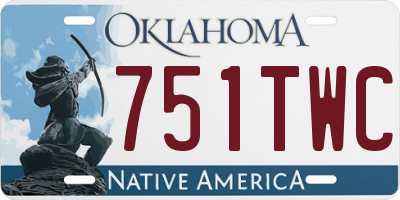 OK license plate 751TWC