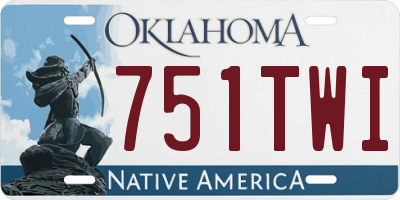 OK license plate 751TWI
