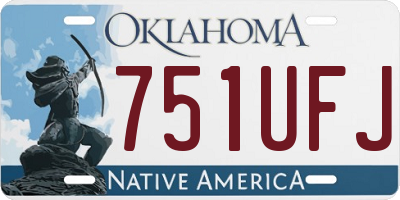 OK license plate 751UFJ