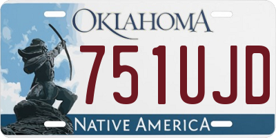 OK license plate 751UJD