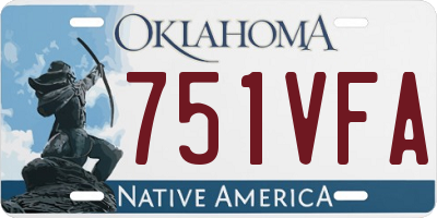 OK license plate 751VFA