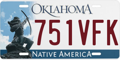 OK license plate 751VFK