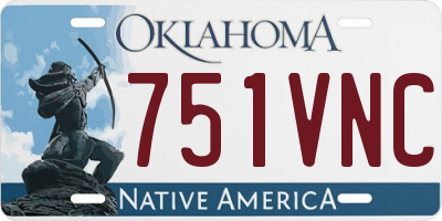 OK license plate 751VNC