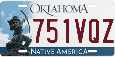 OK license plate 751VQZ
