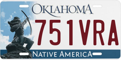 OK license plate 751VRA