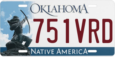 OK license plate 751VRD