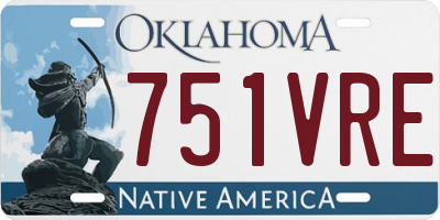 OK license plate 751VRE