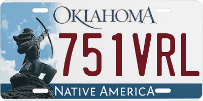OK license plate 751VRL