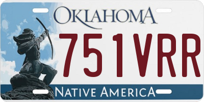 OK license plate 751VRR