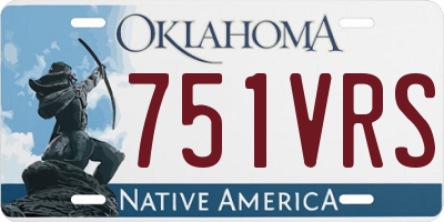 OK license plate 751VRS