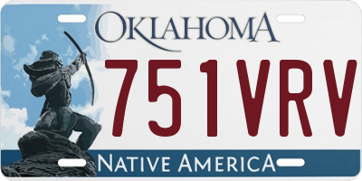 OK license plate 751VRV
