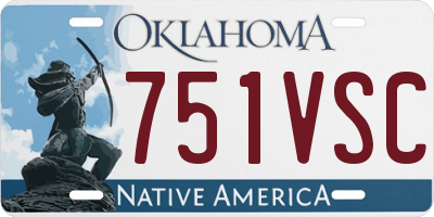 OK license plate 751VSC