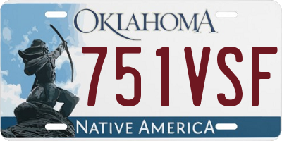 OK license plate 751VSF