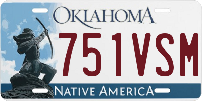 OK license plate 751VSM