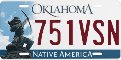 OK license plate 751VSN