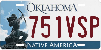 OK license plate 751VSP