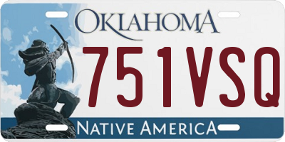 OK license plate 751VSQ