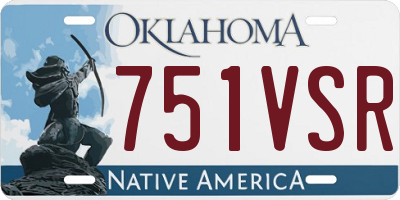 OK license plate 751VSR