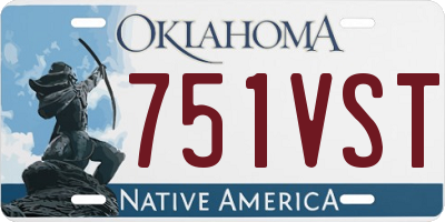 OK license plate 751VST