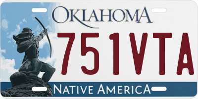 OK license plate 751VTA