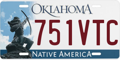 OK license plate 751VTC