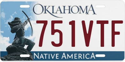 OK license plate 751VTF