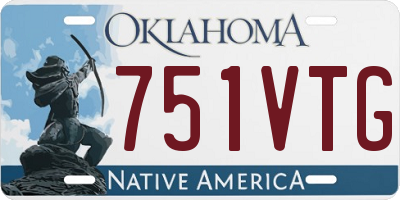 OK license plate 751VTG