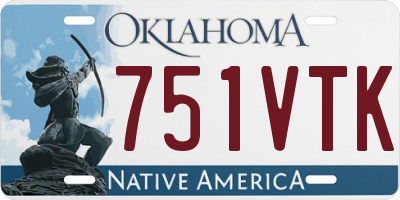 OK license plate 751VTK