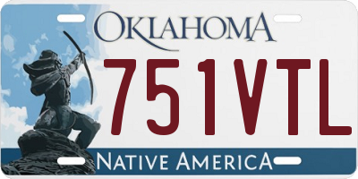 OK license plate 751VTL