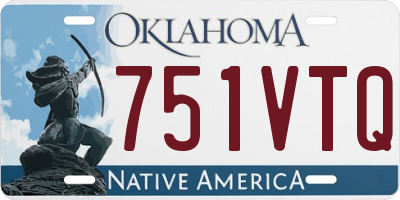 OK license plate 751VTQ