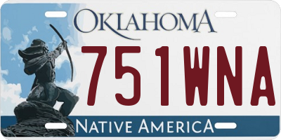 OK license plate 751WNA