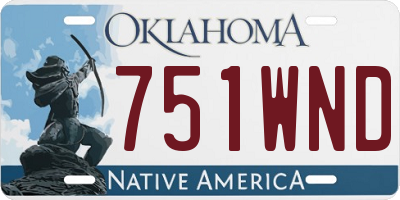 OK license plate 751WND