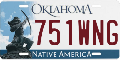 OK license plate 751WNG