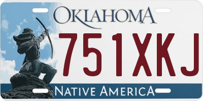 OK license plate 751XKJ