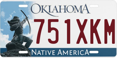 OK license plate 751XKM