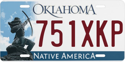 OK license plate 751XKP
