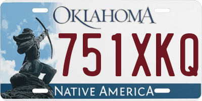 OK license plate 751XKQ