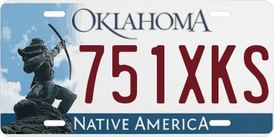 OK license plate 751XKS